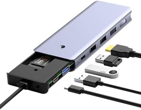 Amazon QWIIZLAB USB C Hub With SSD Enclosure Docking Station For