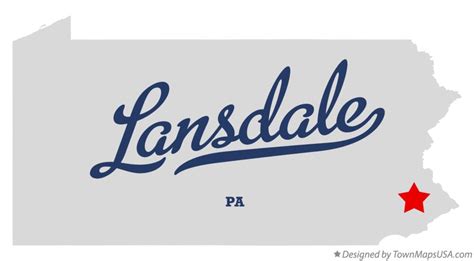 Map Of Lansdale Pa Pennsylvania
