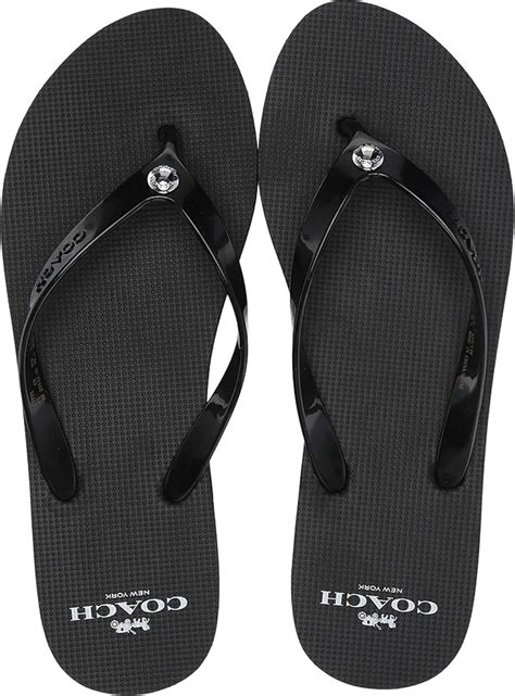 Coach Flip Flop Black 6 M Flip Flops