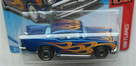 Hot Wheels 1957 Chevy Blue Hw Flames Perfect Birthday T Etsy