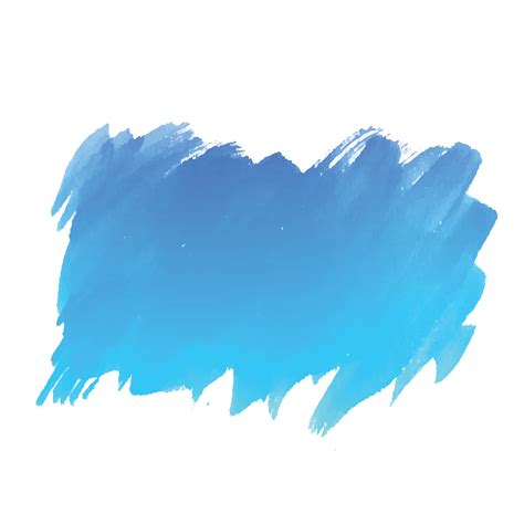 Hand Draw Blue Brush Stroke Watercolor Design 5070318 Vector Art At