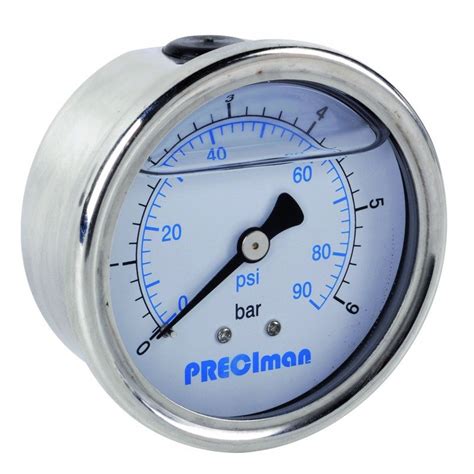 Manomètre glycérine inox axial D63 0 6bar G1 4 Leroy Merlin