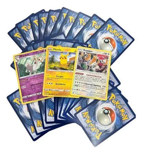 Lote De 100 Cartas Pokémon 3 Brilhantes Cuotas sin interés