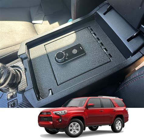 Center Console Gun Safe Vault Tuojue Console Safe Lock Box Compatible With Toyota 4runner 2010