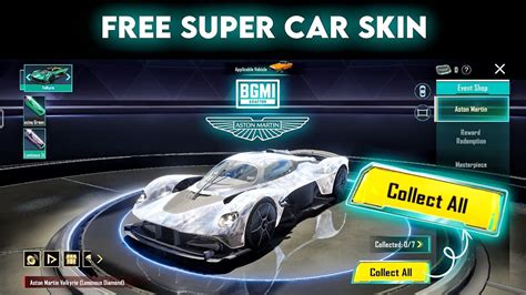 😱 How To Get Free Aston Martin Super Car In Bgmi New Event Youtube