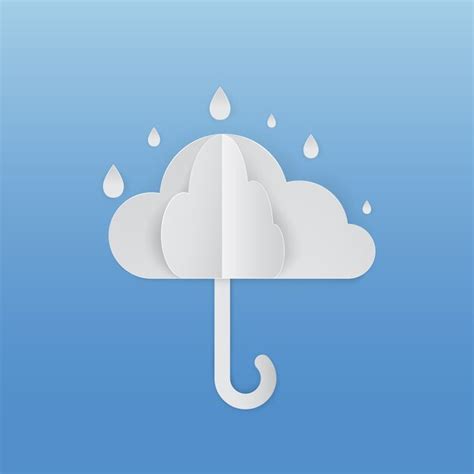 Jogo Da Nuvem Com Guarda-chuva - Nuvem e guarda-chuva com chuva | Vetor Premium
