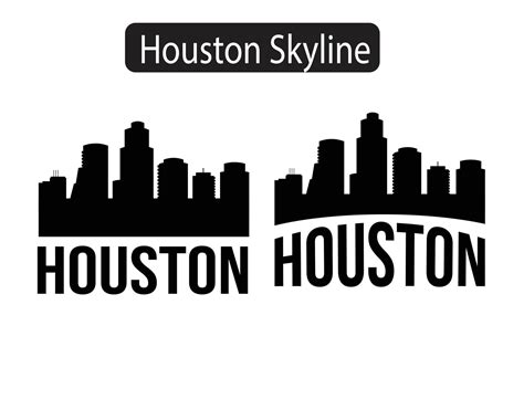 Houston skyline silhouette vector illustration 8630426 Vector Art at Vecteezy