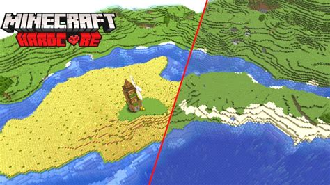 Terraforming An Island Into A Wheat Field In Minecraft 1 20 Hardcore