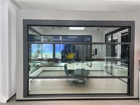 Aluminum Vertical Lift up Upward Sliding Window Electric Automatic