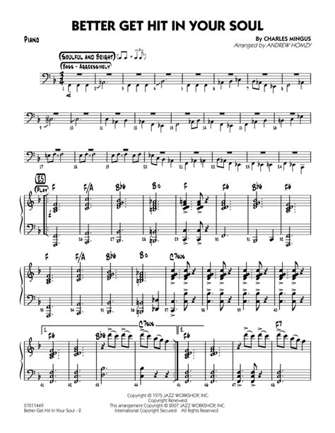 Better Get Hit In Your Soul Piano By Charles Mingus Piano Digital Sheet Music Sheet