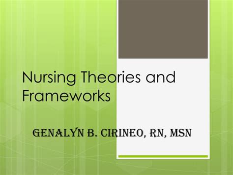 Nursing Theories Ppt