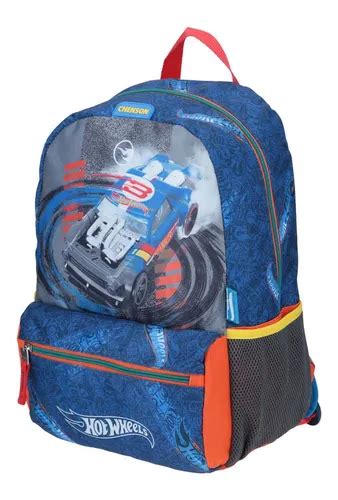 Mochila Escolar Chenson Original Reforzada Alta Durabilidad Hot Wheels Ideal Para Cualquier