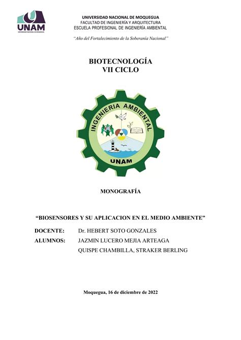 Trabajo Grupal Biosensor Pdf