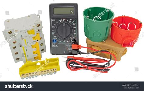 Electrical Modular Circuit Breaker Digital Multimeter Stock Photo ...