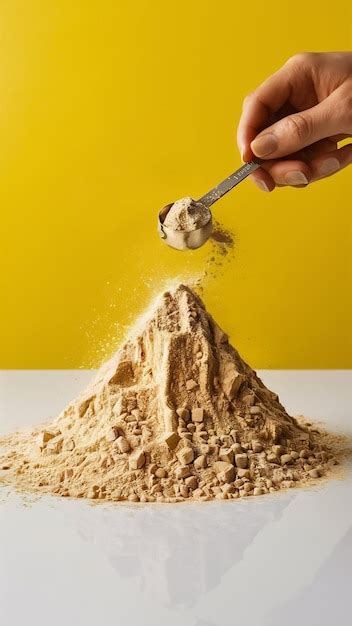 Premium Photo A Mountain Of Soy Protein Isolate In Powder With A