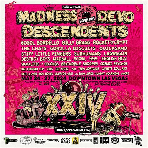 Punk Rock Bowling Music Festival Lineup Grooveist