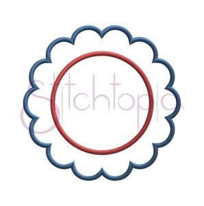 Scalloped Circle Applique Frame Stitchtopia