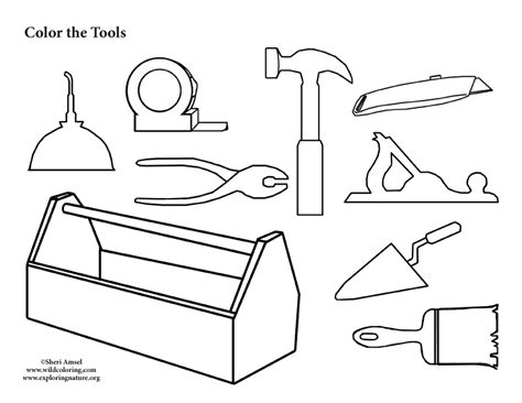 Printable Tools Coloring Pages Coloring Pages