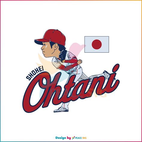 Shohei Ohtani Japan Caricature MLB SVG Digital Files » PeaceSVG