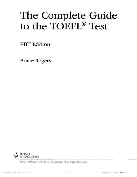 SOLUTION The Complete Guide To The Toefl Test Pbt 2 Studypool