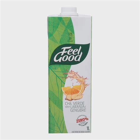 Chá verde sabor laranja e gengibre Feel Good 1L Submarino