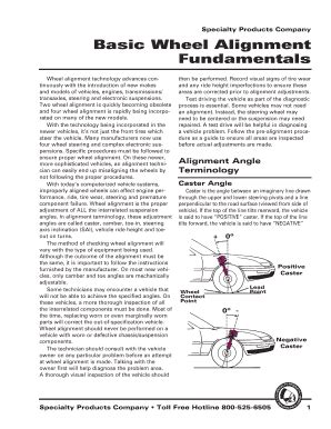 Fillable Online Basic Wheel Alignment Fax Email Print PdfFiller