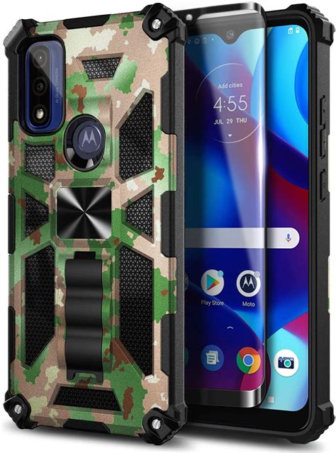 Nagebee Case For Motorola Moto G Pure 2021 With Tempered Glass Screen Protector Full Coverage