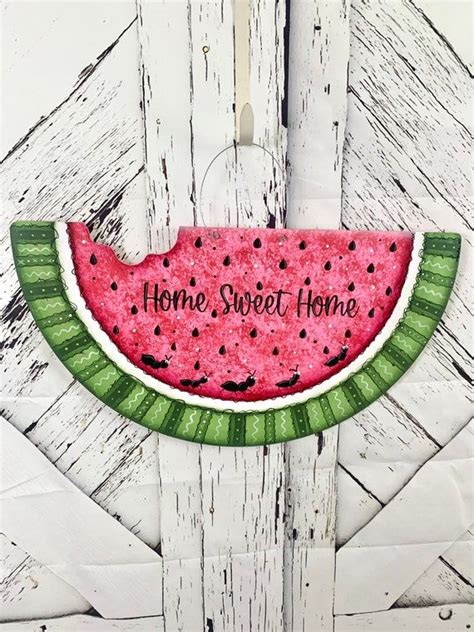 Watermelon Watermelon Door Hanger Watermelon Wreath Summer Door