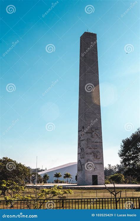 Obelisk at Ibirapuera Park in Sao Paulo, Brazil Brasil Editorial Stock ...