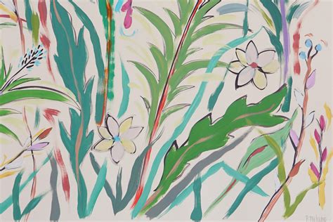 Romina Milano Tropical Little Palms Diptych Expressionist