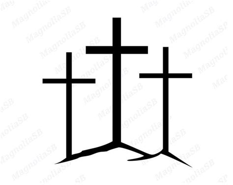 3 Crosses On A Hill Svg Etsy In 2023 Cross Svg Calvary Cross