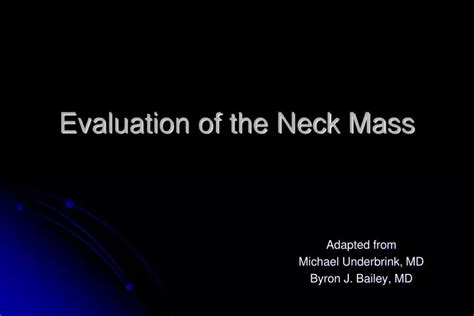 Ppt Evaluation Of The Neck Mass Powerpoint Presentation Free