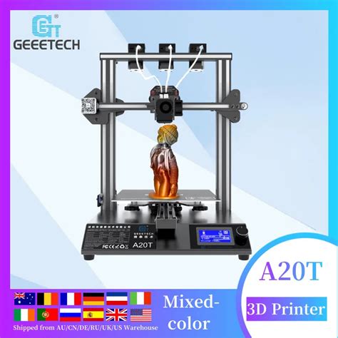 FDM Geeetech imprimante 3D Version améliorée A20T avec Triple