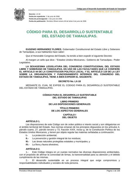 PDF CÓDIGO PARA EL DESARROLLO SUSTENTABLE DEL Código para el