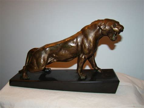 Sculpture Representing A Panther 34 5 Cm 1 Spelter Catawiki