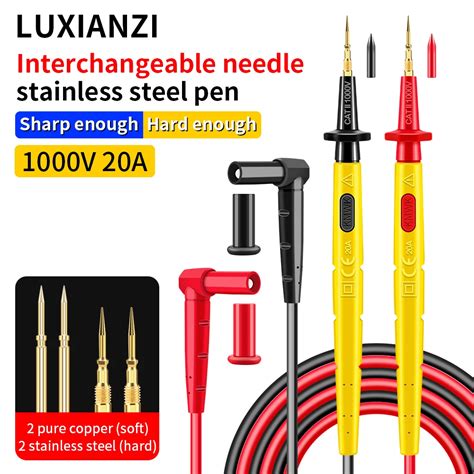 LUXIANZI Universal Mult Metro Test Leads Set Medidor Sonda Fio Cabo Pen