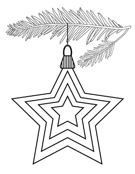 Estrella de Navidad para colorear, imprimir e dibujar –ColoringOnly.Com