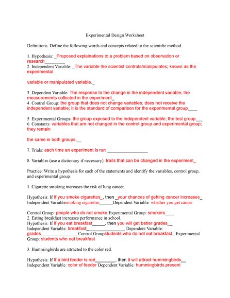 Free experimental design worksheet, Download Free experimental design ...