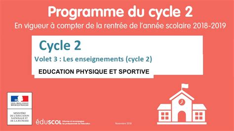 Education Physique Et Sportive Eps Programme Cycle Cp Ce