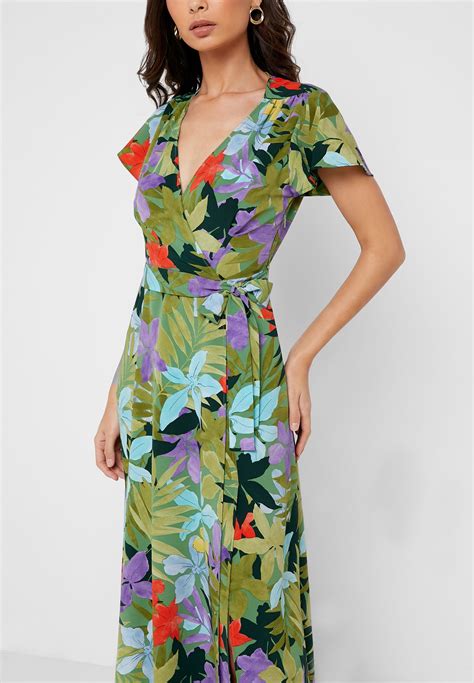 Buy Mango Prints Floral Print Wrap Dress For Women In Mena Worldwide