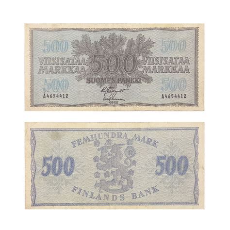 500mk seteli 1955 Suomi - Suomalaiset setelit - Suomen Rahaliike