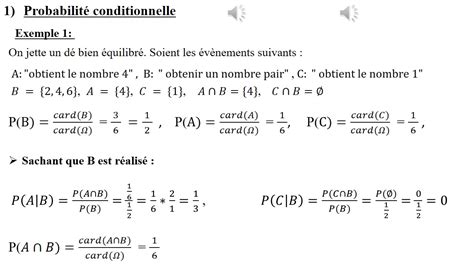 Probabilités Conditionnelles Probabilité Composé Probabilité Totale