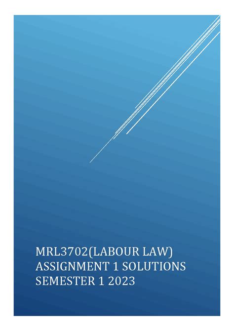 Mrl Assignment Solutions Semester To Be Used As A