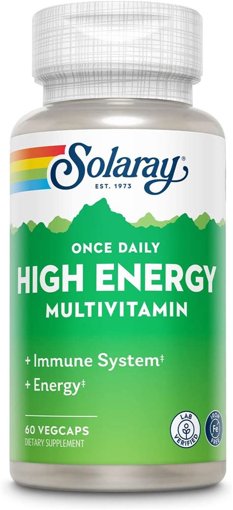 Solaray Once Daily High Energy Multivitamin Iron Free Immune System And Energy