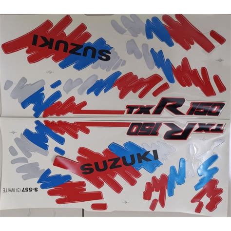 Suzuki Txr Panther Body Sticker Strike Stripe Warna Putih