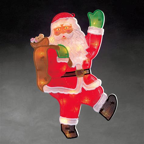 Santa Claus window picture with LEDs 20-bulb | Lights.ie