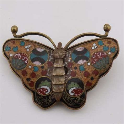 Vintage Cloisonne Butterfly Pin Dixons Auction At Crumpton