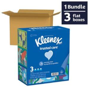 Kleenex Trusted Care Facial Tissues Flat Boxes Tissues Per Box