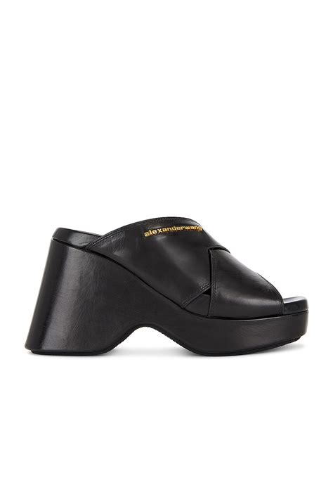 Alexander Wang Float Wedge Sandal In Black Fwrd