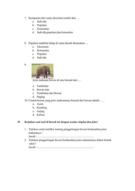 Tema 5 Ekosistem Worksheet Live Worksheets